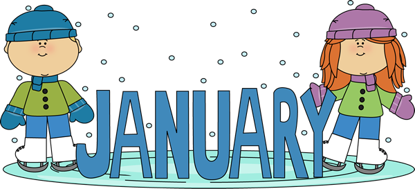 Month of January Winter Kids