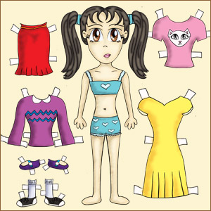 japanese paper doll