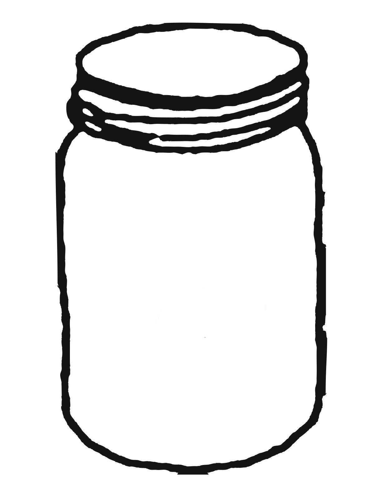 Template for mason jar clipar - Jar Clipart