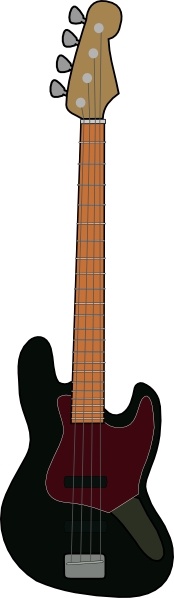 Jazz Bass Guitar clip art - Bass Guitar Clip Art