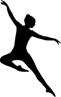 Dance Leap Silhouette Clipart