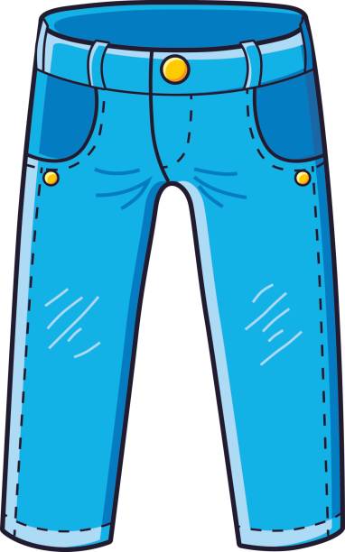 Blue jeans set denim clip art
