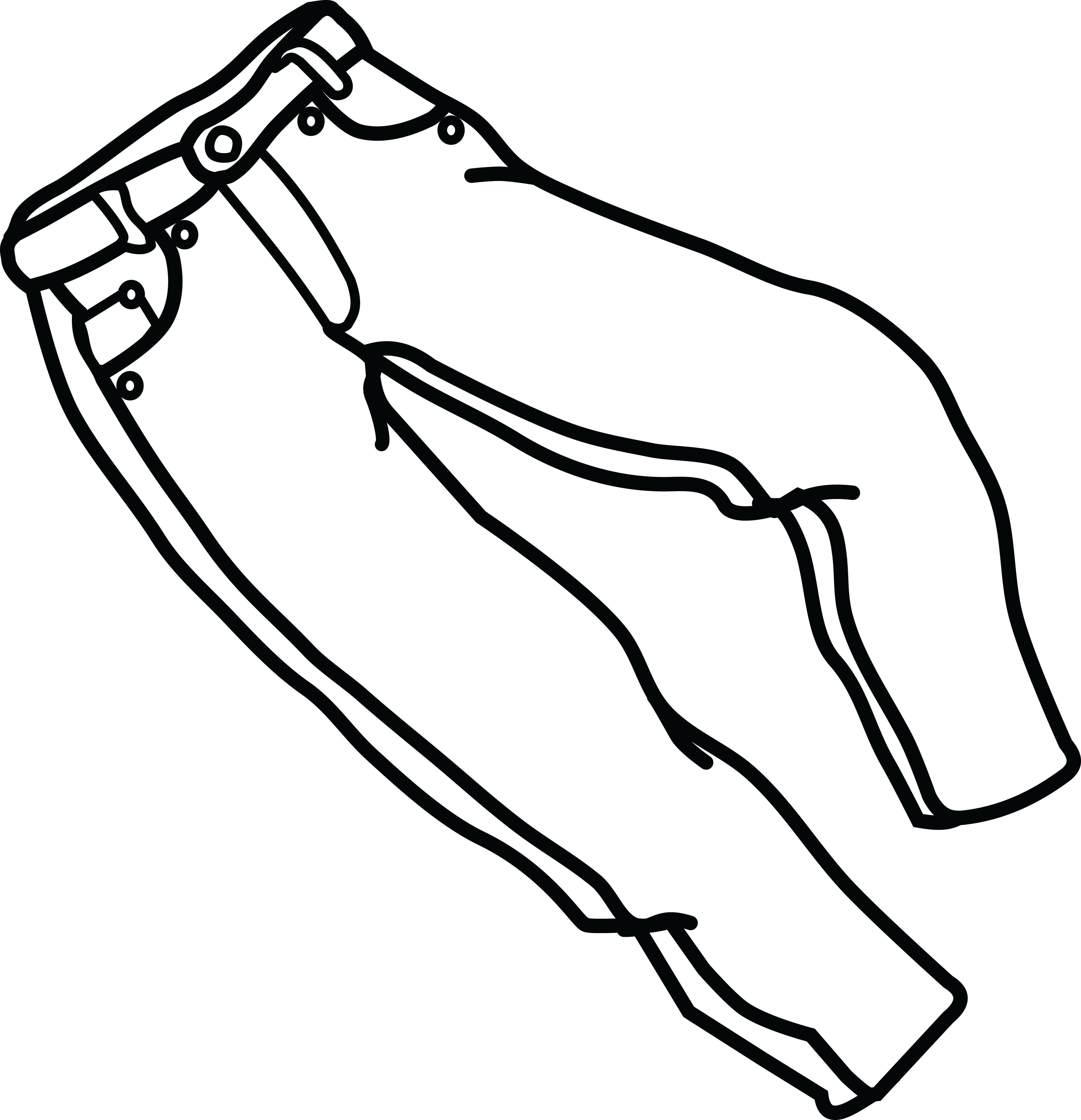 Free Clipart Of A pair of jea - Jeans Clipart