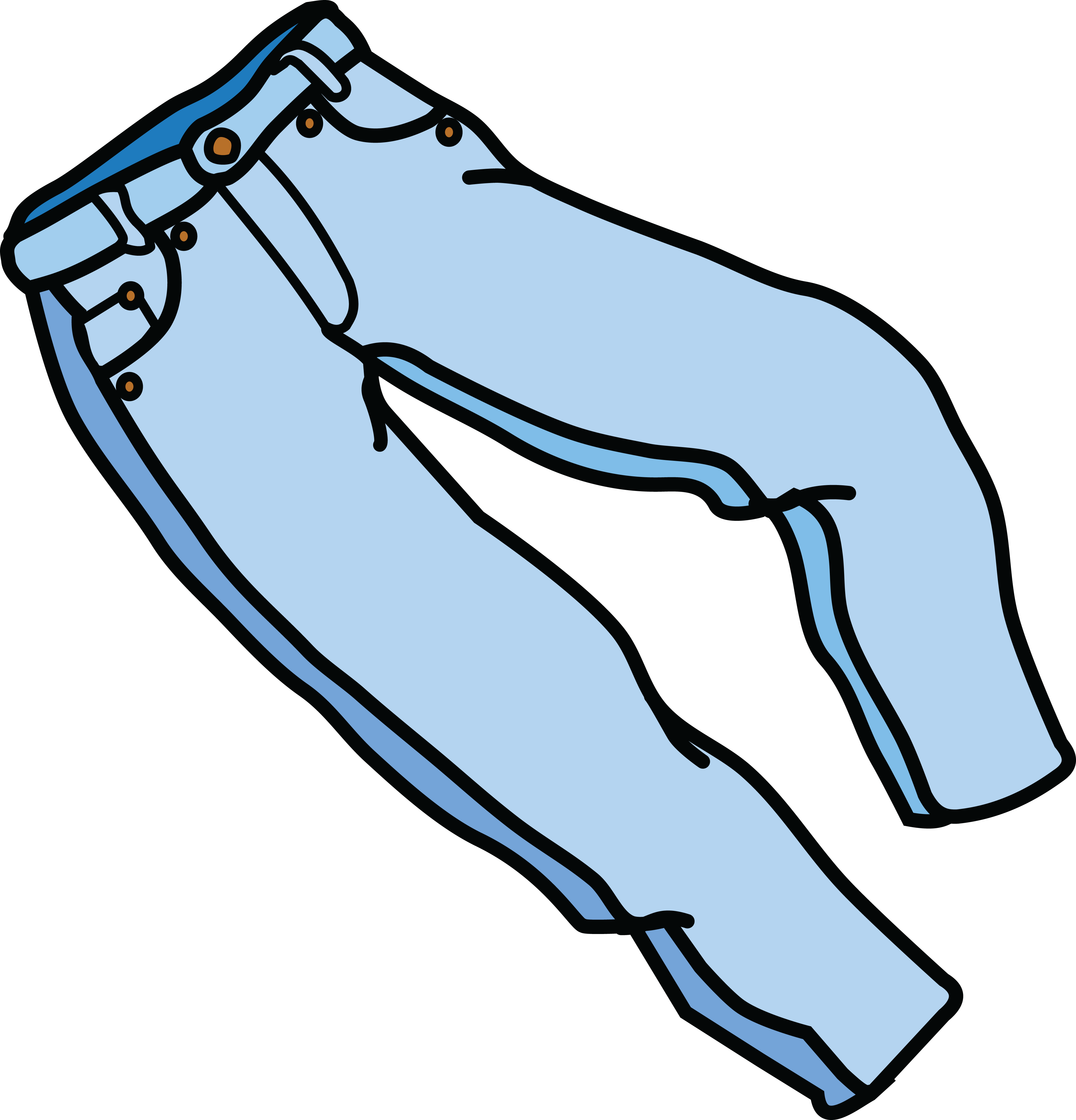 Free Clipart Of A pair of jeans #00011719 .