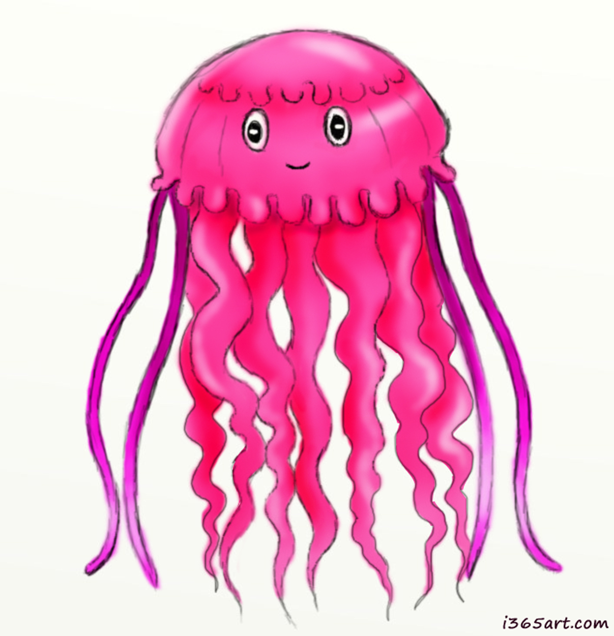 Free Cartoon Jellyfish Clip A