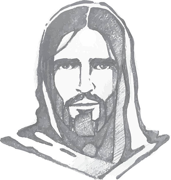 Jesus Christ Face vector art  - Jesus Christ Clipart
