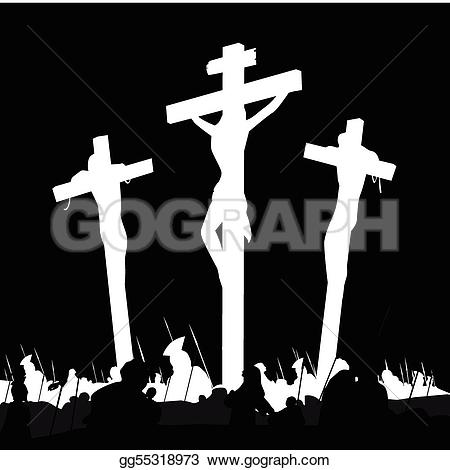 Jesus Christ Crucifixion u0026middot; Crucifixion calvary scene in black and white