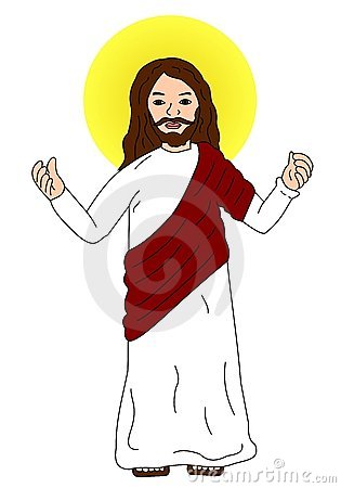 Jesus Christ Holding A Sheep  - Clipart Jesus