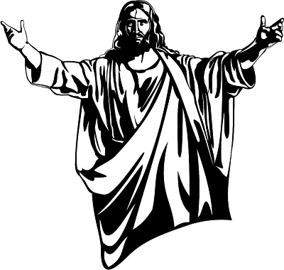 Jesus Clip Art Black And Whit - Jesus Christ Clipart