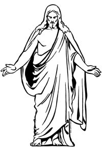 Jesus Clip Art Black And Whit