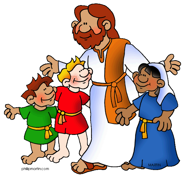 Clip art of jesus with childr