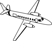 jet clipart black and white - Airplane Clipart Black And White