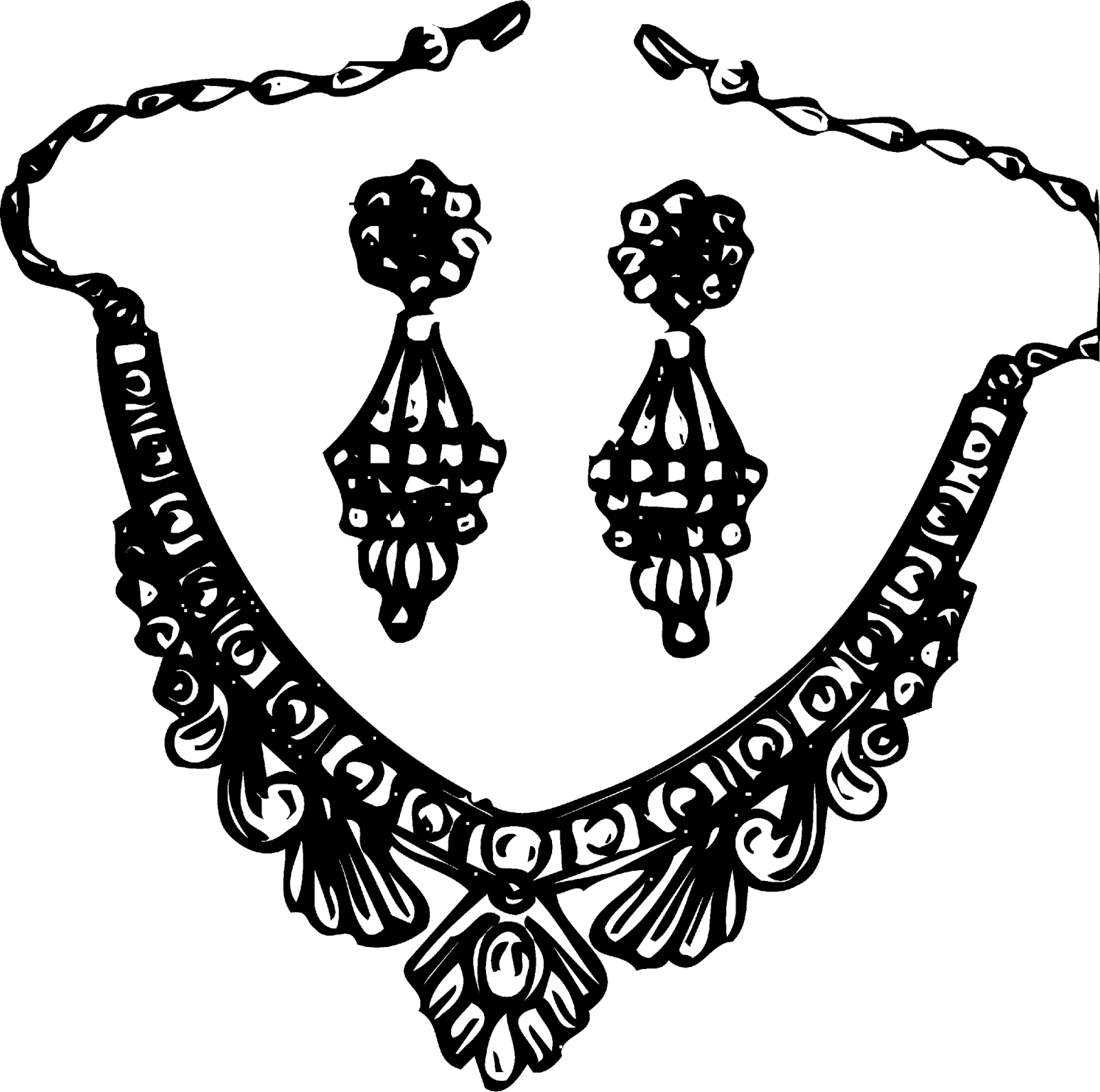 Jewelry clipart black and white - ClipartFest