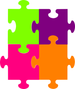 Jigsaw Puzzle 4 Pieces clip . - Puzzles Clip Art