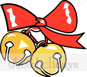 Jingle Bells with Red Bow - Jingle Bell Clipart
