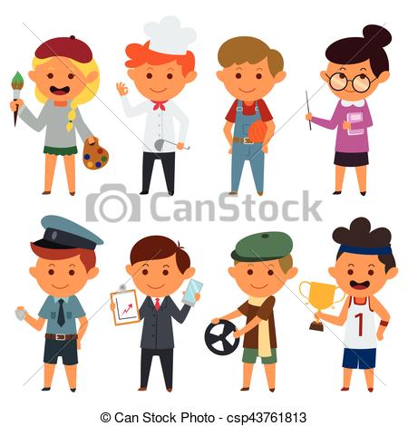Different People With Differe - Jobs Clipart