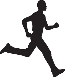 Jogger Clipart Image Man Running Silhouette