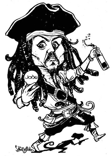 Cartoon: Johnny Depp (medium) by stieglitz tagged johnny,depp,karikatur,