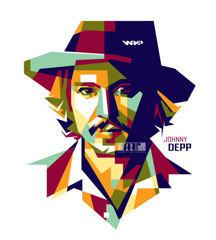 Johnny Depp in wpap by ijARTuP ClipartLook.com 