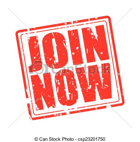 Join now red stamp text - csp23201750