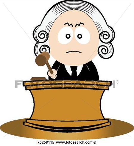 judge in courtroom. Size: 95 