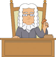 judge in courtroom. Size: 95 Kb