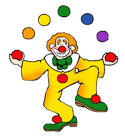 Juggling Clown Clip Art