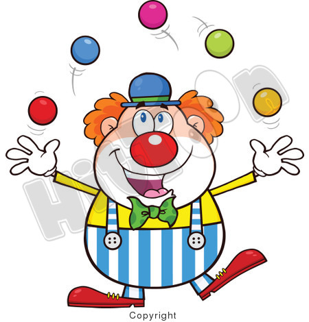 Clip art · Happy Clown Juggling