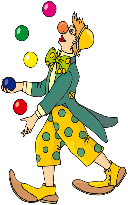 Image for Clown Juggling People Clip Art