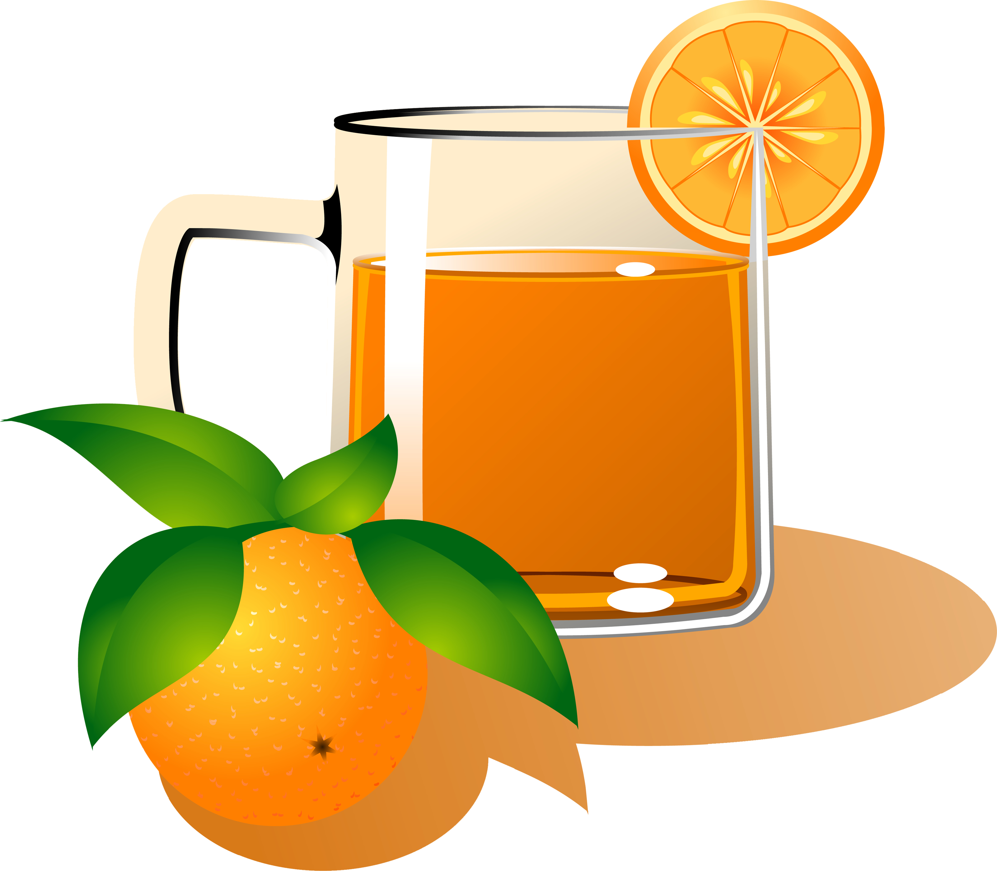 of orange juice in a glass .