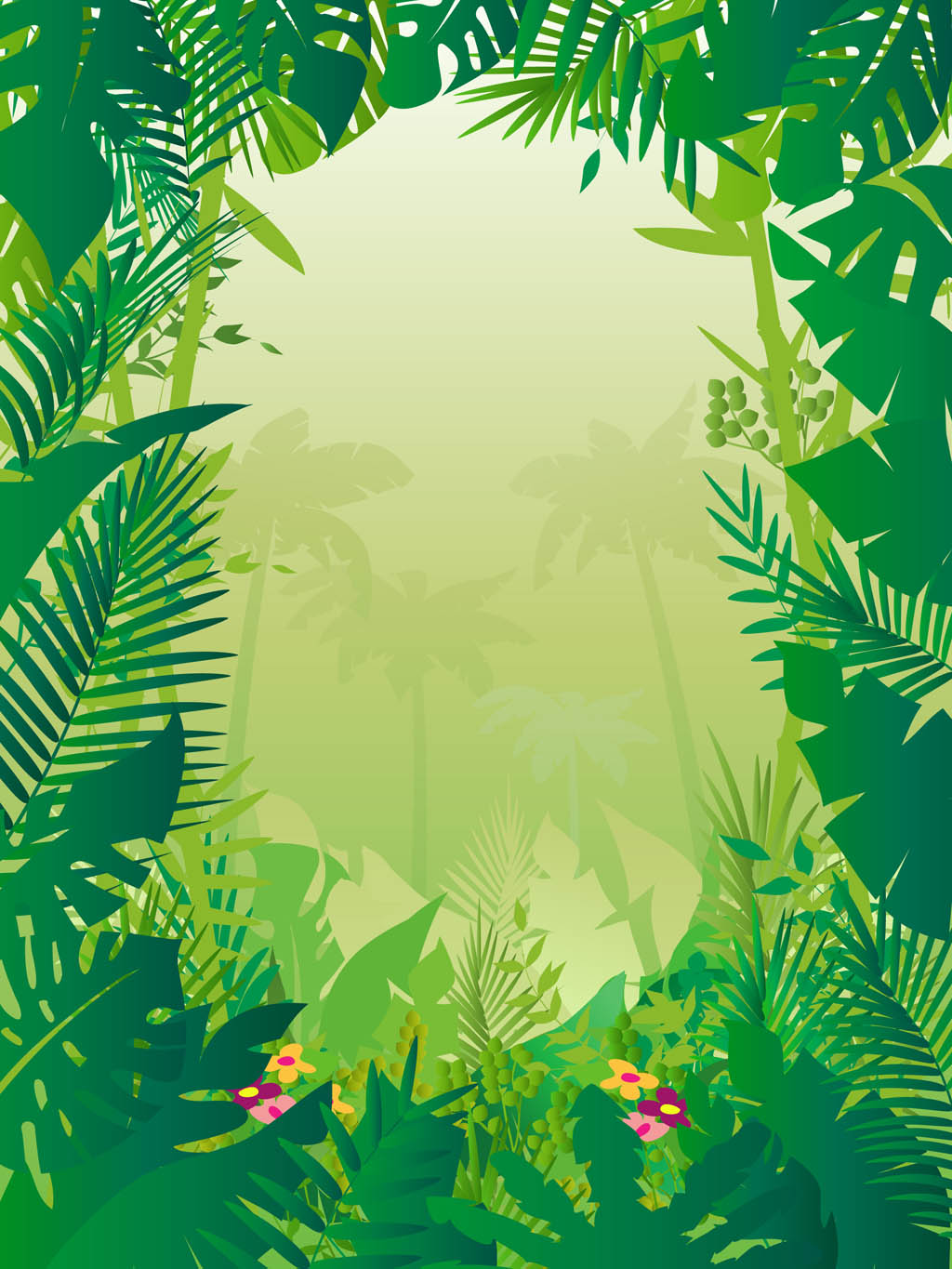 Jungle background clipart kid