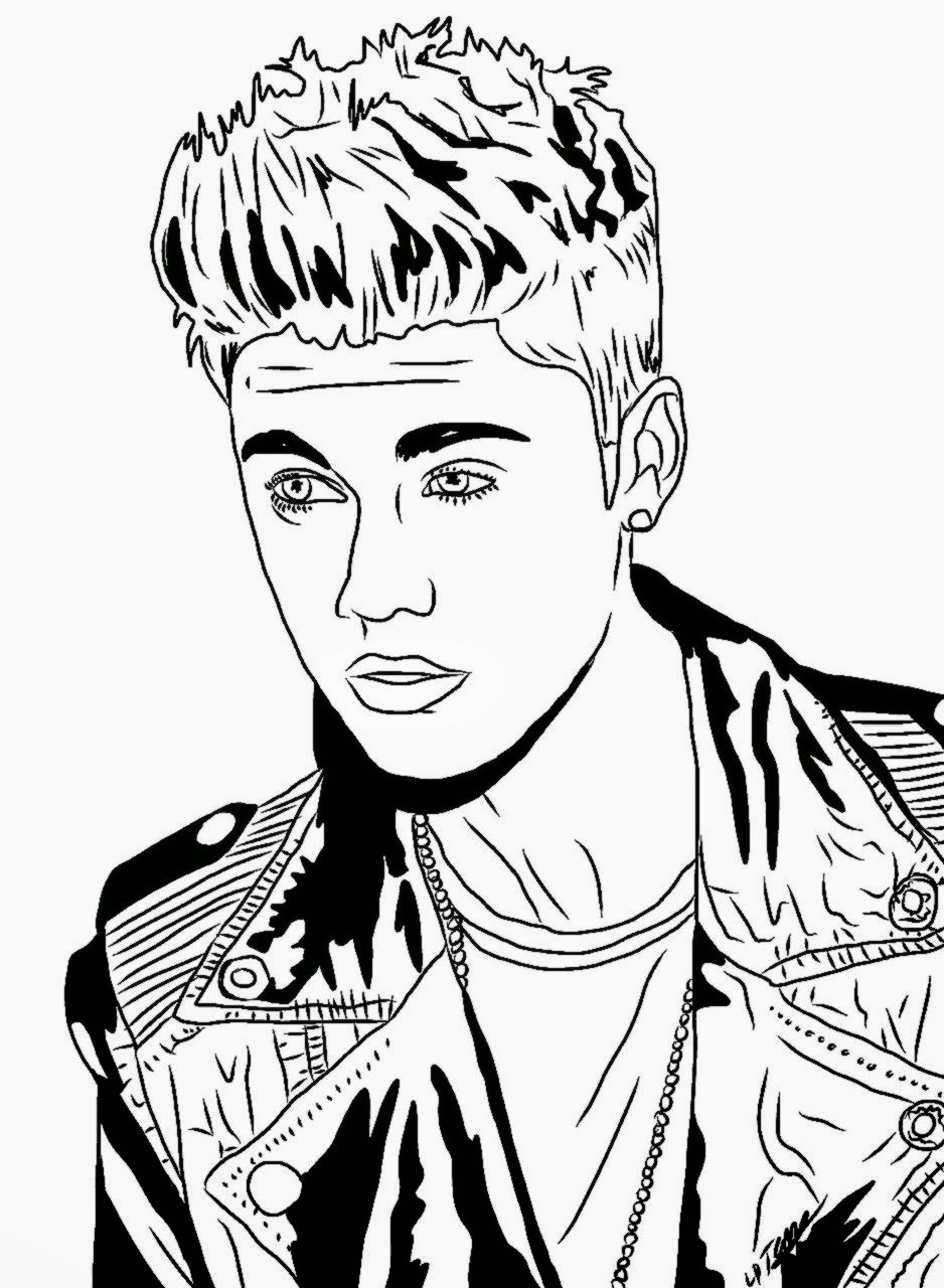 Justin Bieber Coloring Pages  - Justin Bieber Clipart