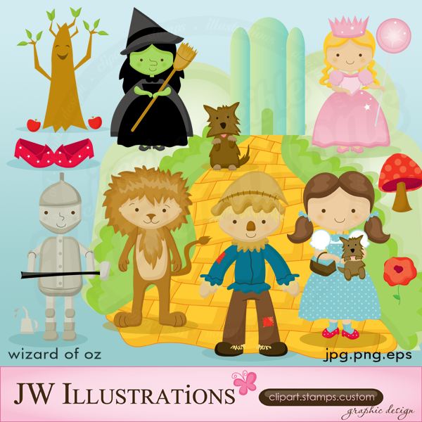 JW Illustrations - Wizard of Oz Clip Art. jwillustrations