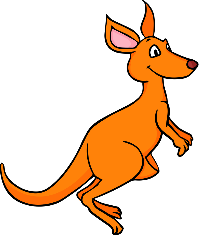 Cartoon Kangaroo Clipart #1
