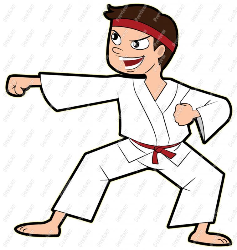Karate Cartoon Clipart #1