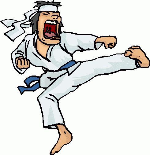 Karate martial arts clipart kid