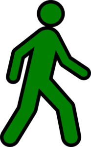 Walking Man Black clip art - 