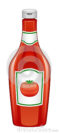 Ketchup bottle Stock Vector -