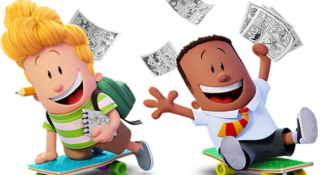 Thomas Middleditch and Kevin Hart provide the voices of Harold and George  in Captain Underpants: