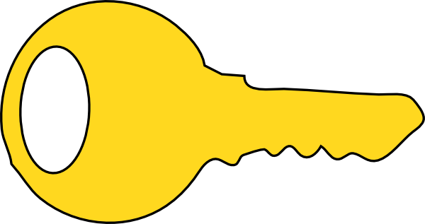 Yellow Key clip art