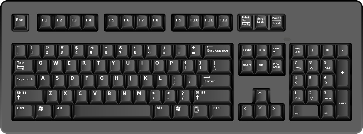Computer Keyboard clip art. B