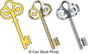 . ClipartLook.com Keys - Three vector keys : gold, silver and  ClipartLook.com ClipartLook.com EPS