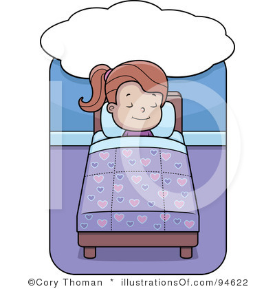 kid going to bed clipart