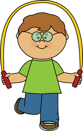 Kid Playing with a Jump Rope .