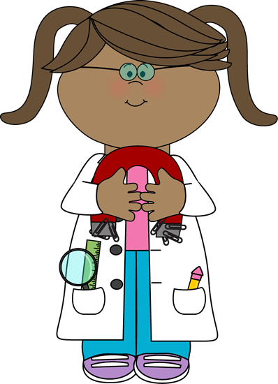 Kid Scientist with a Magnet w - Magnet Clip Art