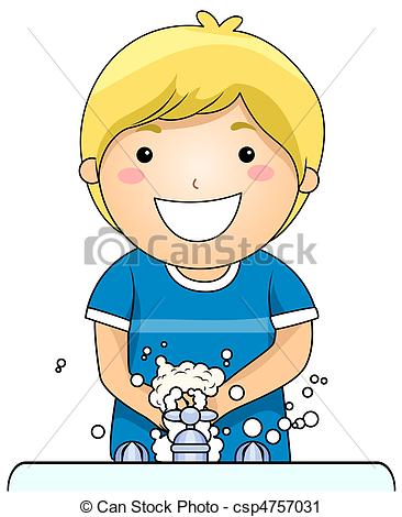 ... Kid Washing Hands - A Young Boy Washing His Hands