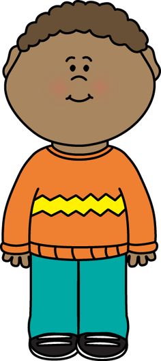 Kid Wearing a Sweater Clip Art - Kid Wearing a Sweater Image