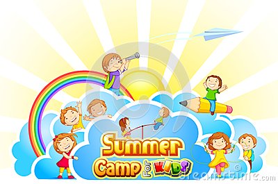 kids summer camp clipart