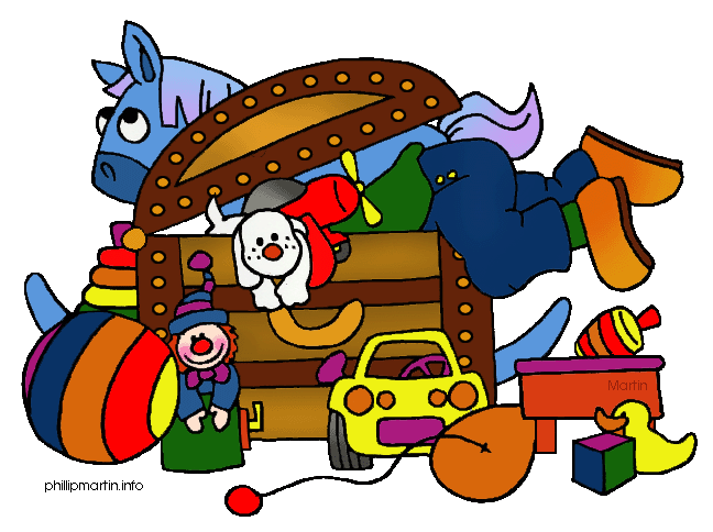 Kids Toy Box Full Clipart - F