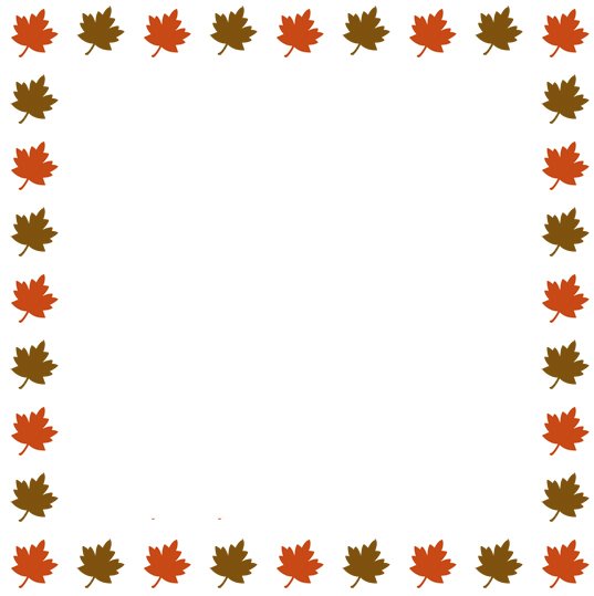 fall leaves border clipart